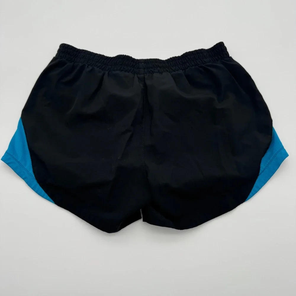 Nike Tempo Running Shorts Womens Small Black Blue Mesh Athletic Gym Workout